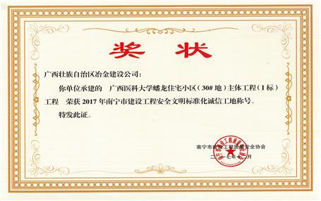 南寧分公司四個項目獲表彰！