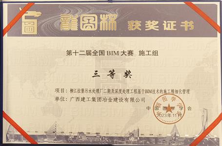 基礎(chǔ)分公司技術(shù)成果榮獲全國BIM大賽三等獎(jiǎng)